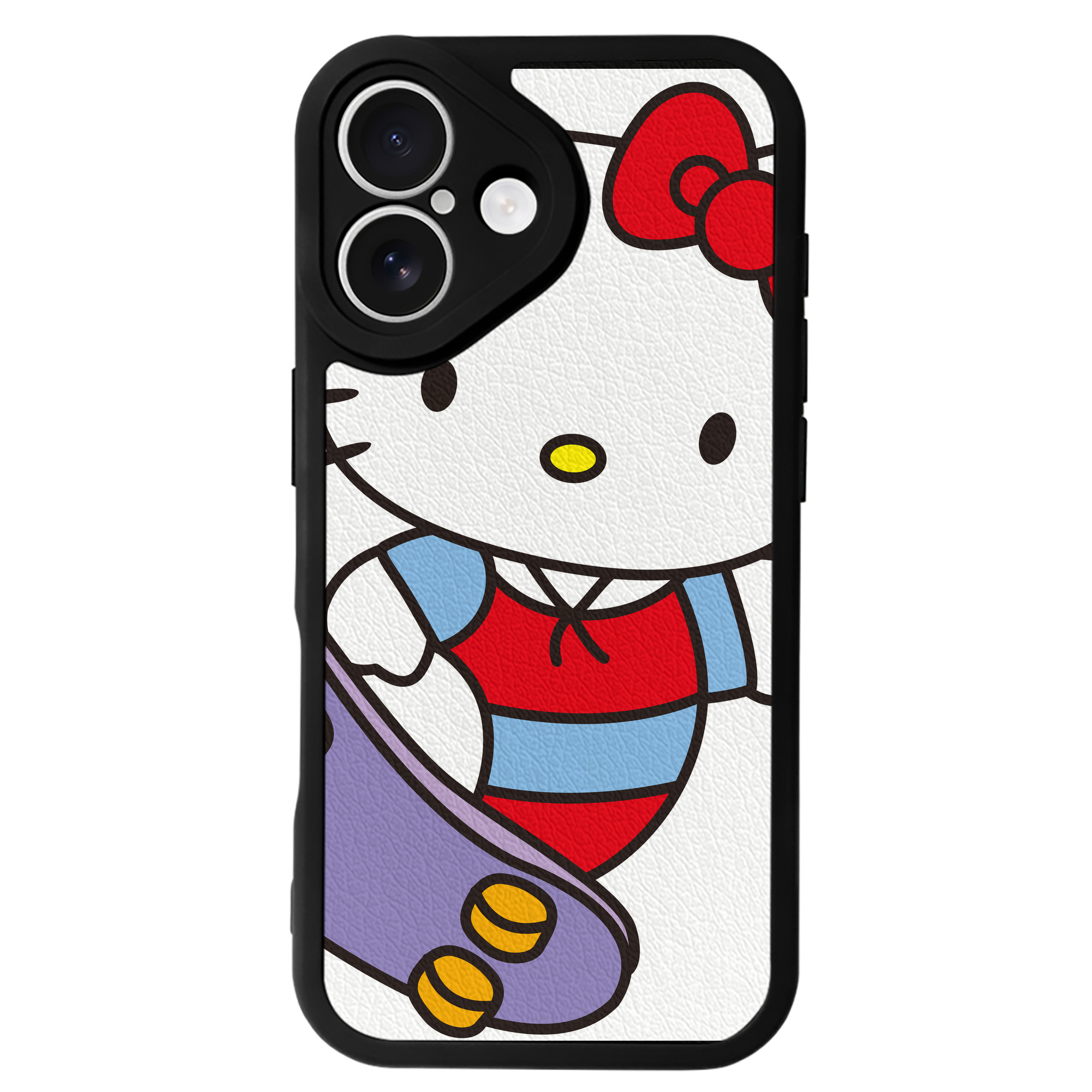 （画像用） Hello Kitty ハローキティ 【iPhone 16シリーズ対応】シリコンスマホケース（レザー調） 材質：シリコン